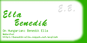 ella benedik business card